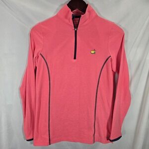 Magnolia Lane Tech Womens Masters 1/4 Zip Activewear Jacket Dark Pink Size Small